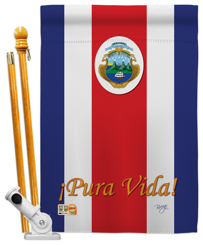 Costa Rica Flags of the World Nationality House Flag Set Modern Flags And Flagpoles by