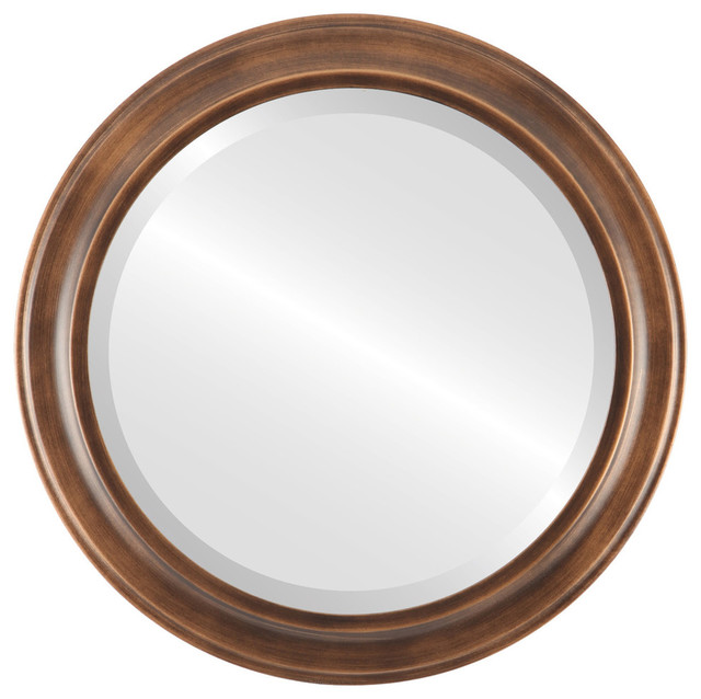 Messina Framed Round Mirror Transitional Wall Mirrors By The Messina Framed Round Mirror