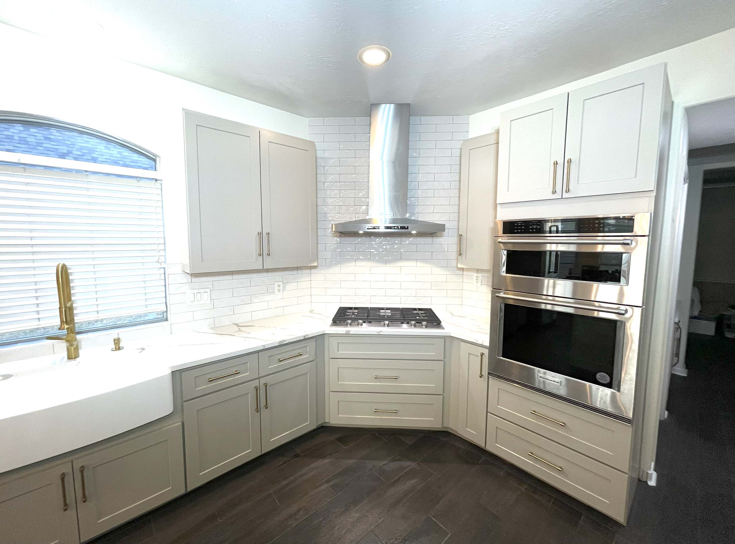 Kitchen Remodeling with waterfall island in Cypress