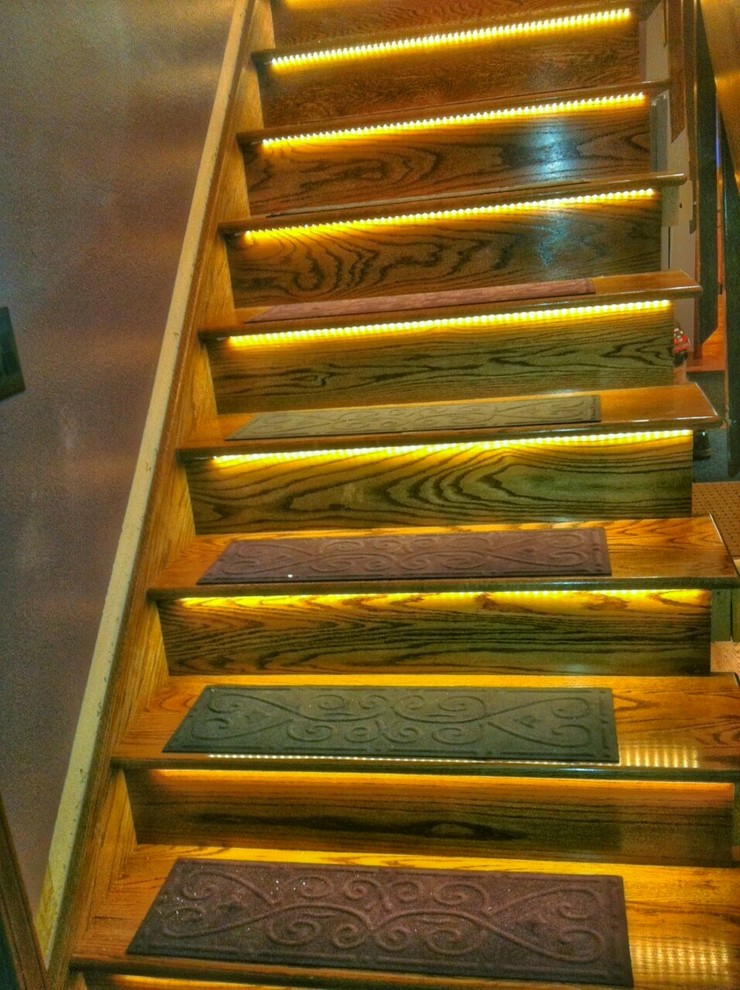 Staircase - rustic led staircase idea