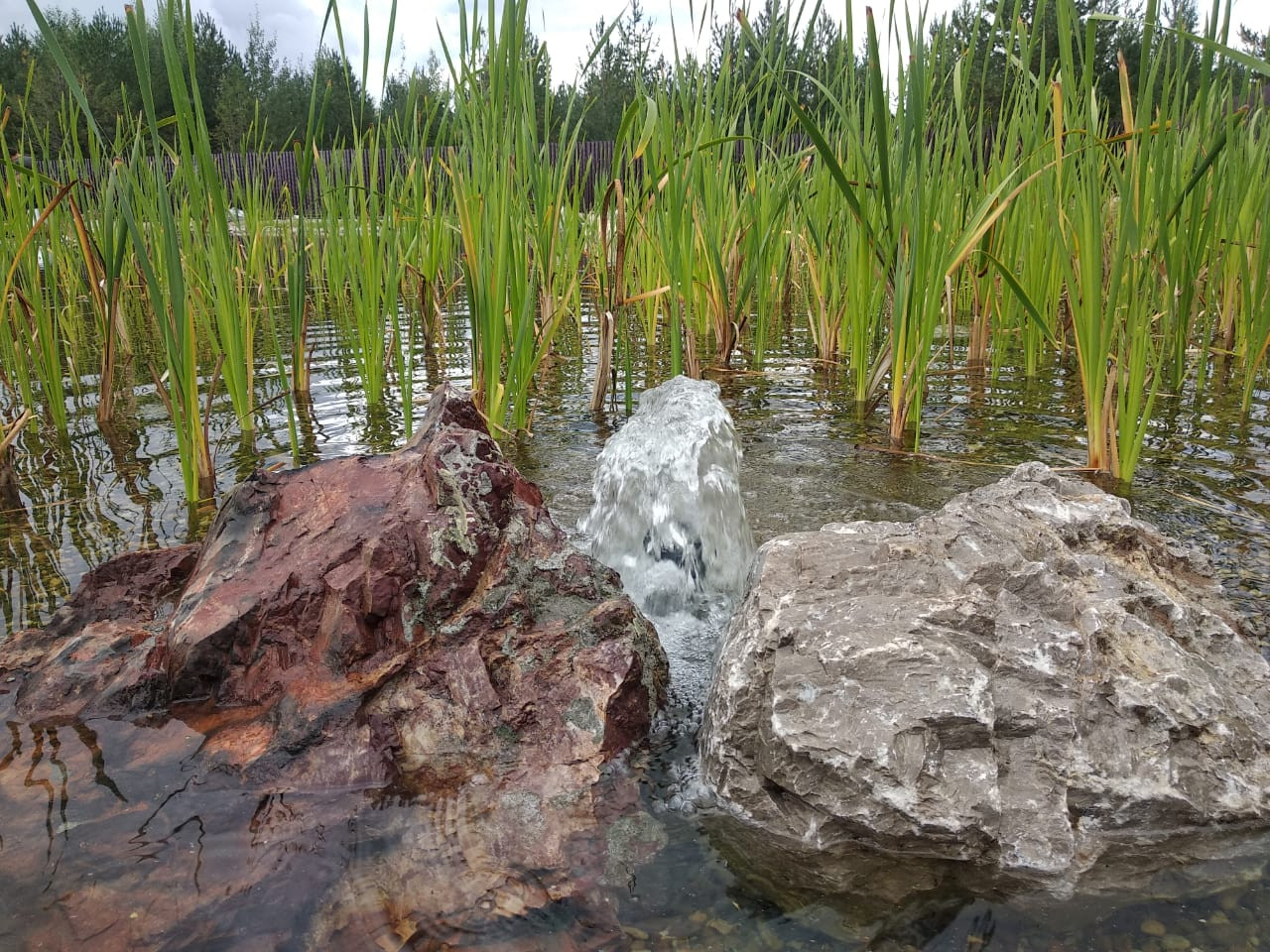 Декоративный водоём в п. Огурдино (Пермский край)