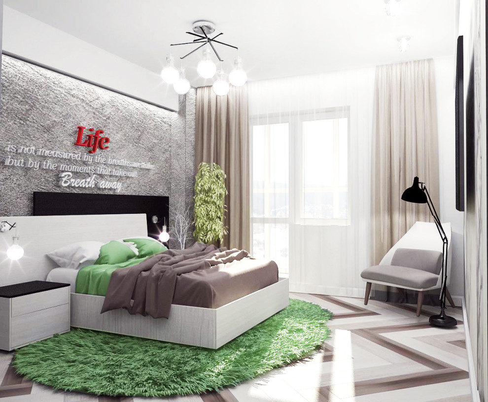 Яркий проект. Квартира 70 м.кв. фьюжн.