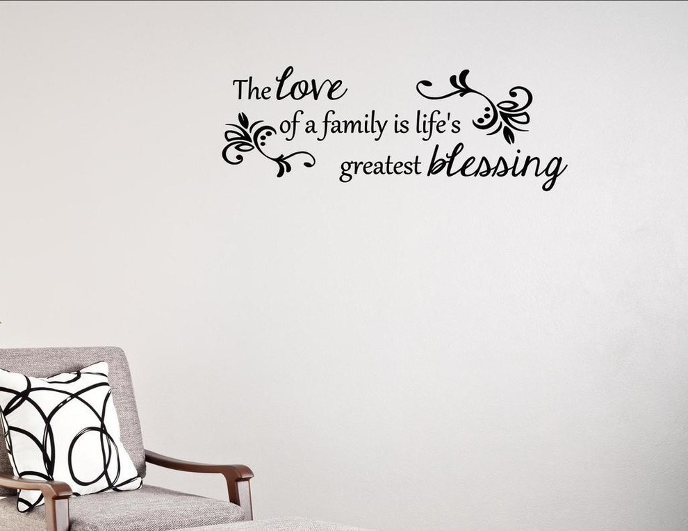 The Love Of a Family is Life's, Wall Decor Stickers Contemporary