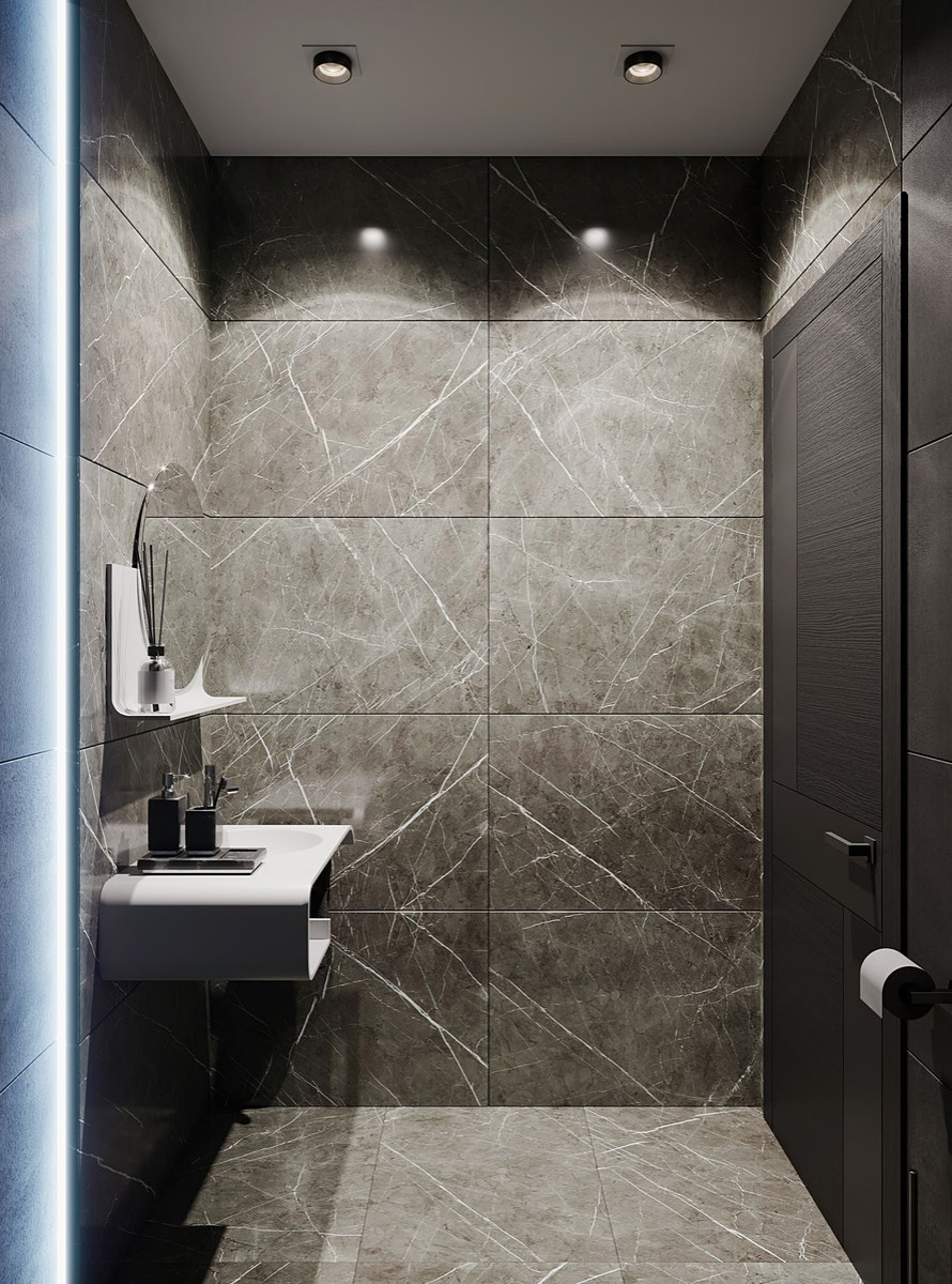 Интерьер квартиры в современном стиле, ЖК «Остров», 90 кв.м.