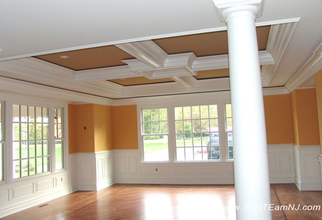 Coffered Ceilings And Beams Traditional Dining Room New York