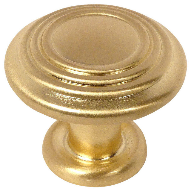 Cosmas 4122BB Brushed Brass Ring Knob Traditional