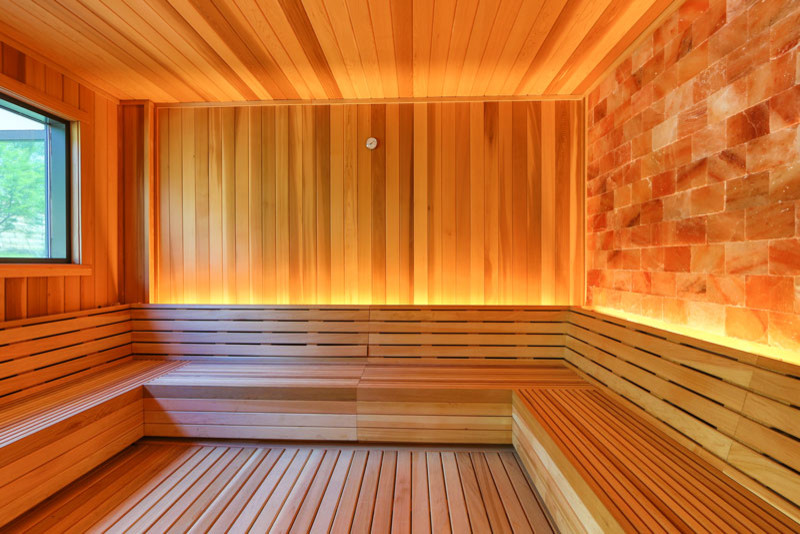 Himalayan salt wall sauna loma de vida spa wellness contemporary