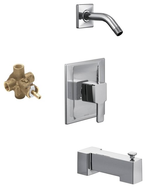 Moen 90 Degree 6 Rain Shower 9 X8 X7 Transitional Tub And Moen 90 Degree 6 Rain Shower