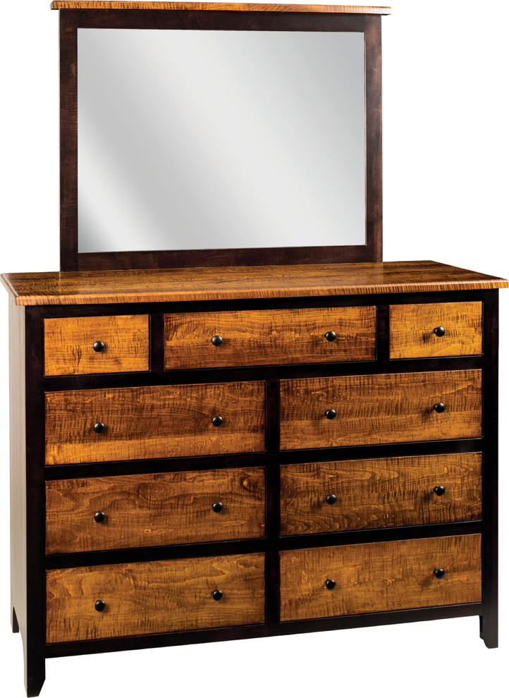 Classic Shaker Dresser And Mirror Transitional Dressers By