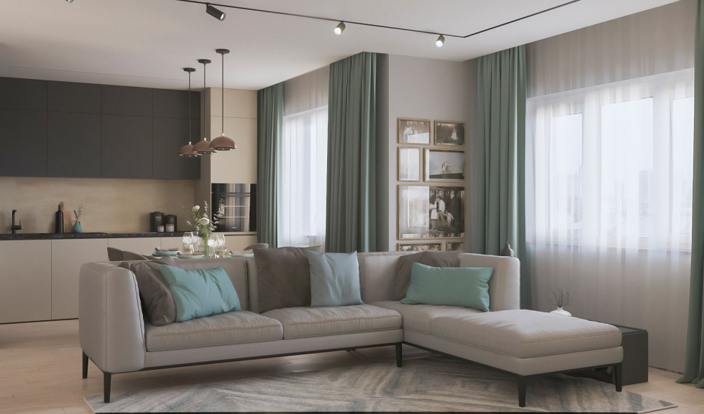 Кухня-гостиная в современном стиле