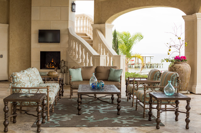 outdoor seating - mediterranean - patio - houston - by