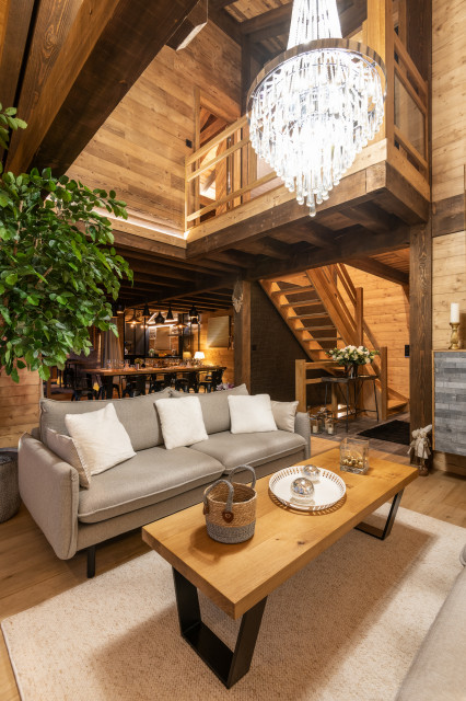 Chalet louise rustic-living-room