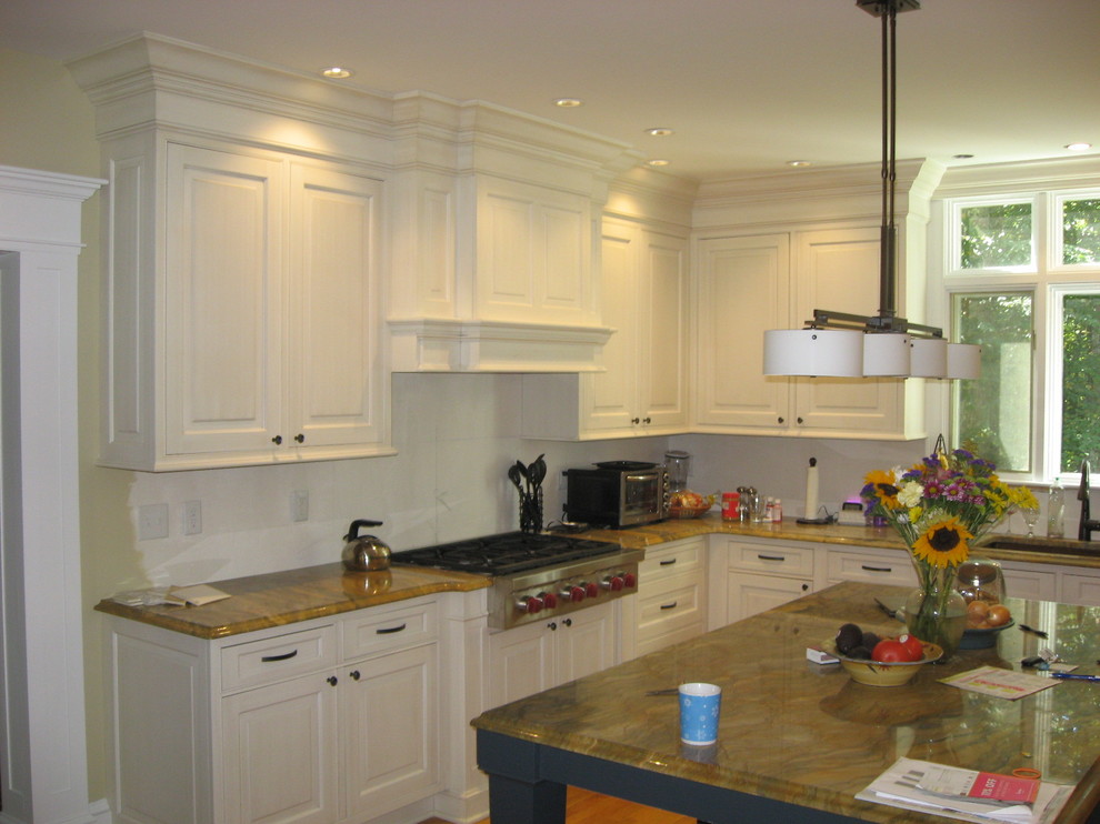 Inspiration for a large transitional kitchen remodel in Boston