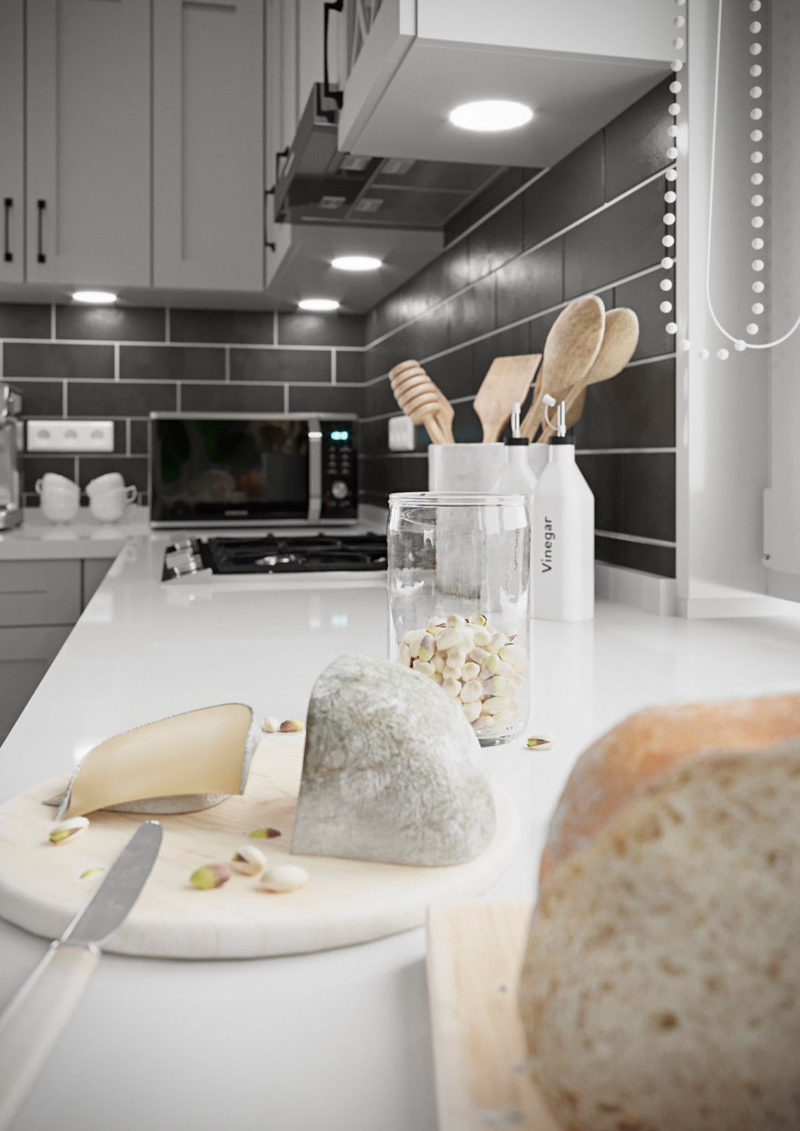 Дизайн кухни в коттедже