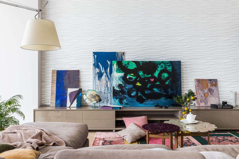 Интерьер частного дома с яркими акцентами