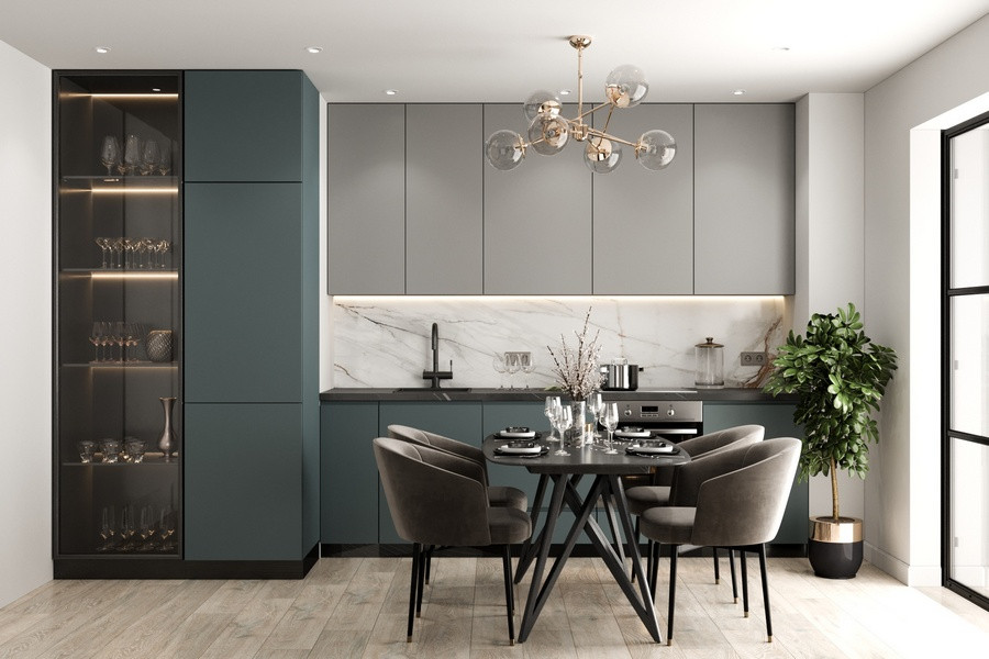 Дизайн однокомнатной квартиры в современном стиле в Челябинске