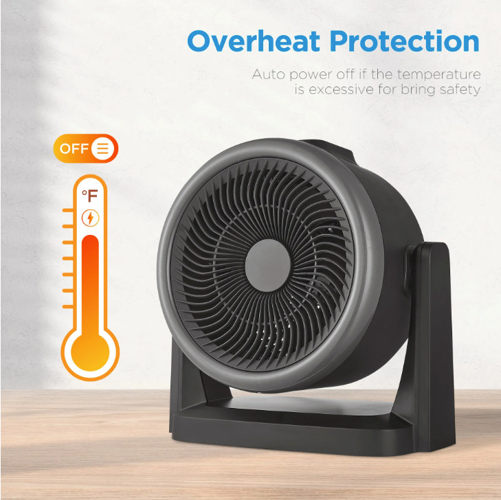 Midea Portable 2-in-1 Space Heater + Fan, MSH23FT3DSB, Black, New