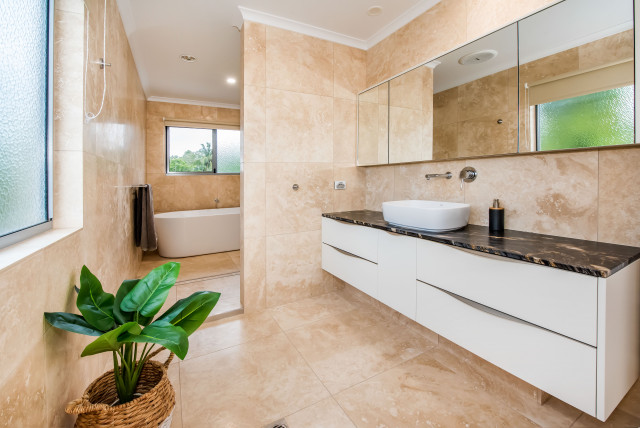 Sunset Abode trendy-badevaerelse