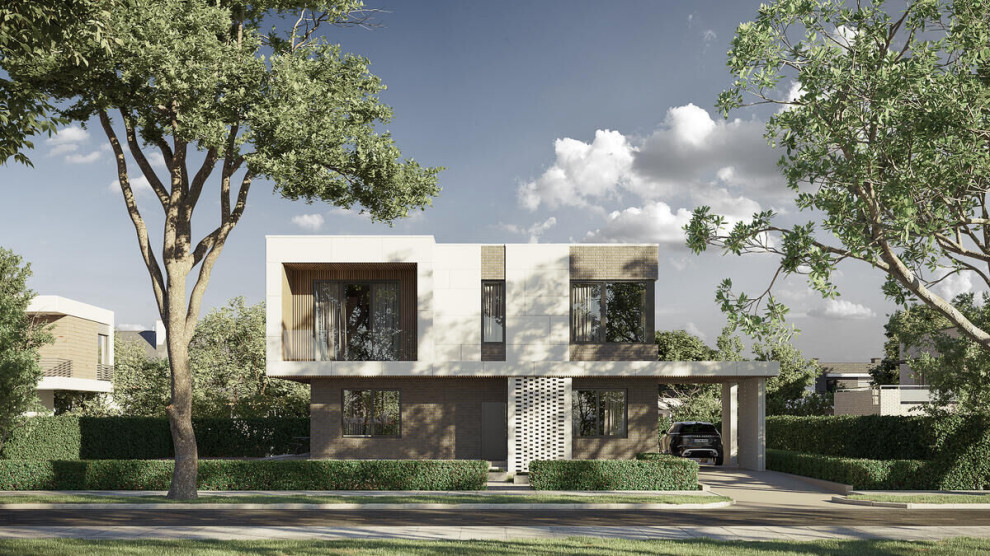 Проект с плоской кровлей 246 м2