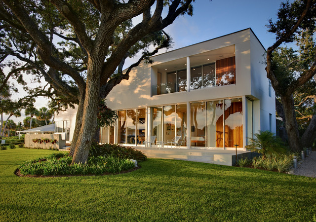 Barrier Island House modern-fasad