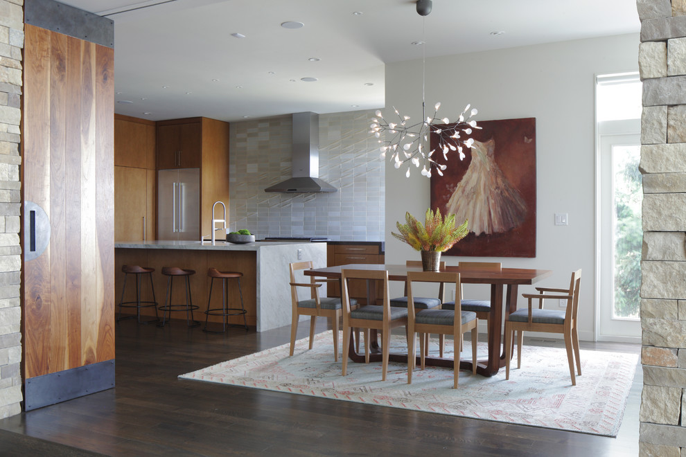 This is an example of a contemporary kitchen in Kansas City.