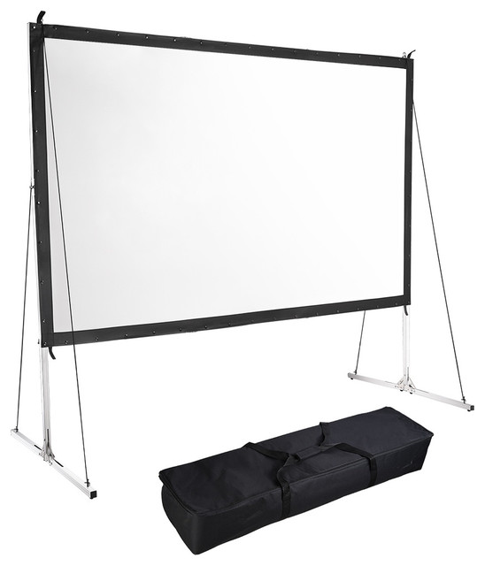 100" 169 Hd Home Outdoor Folding Projector Screen, Stand