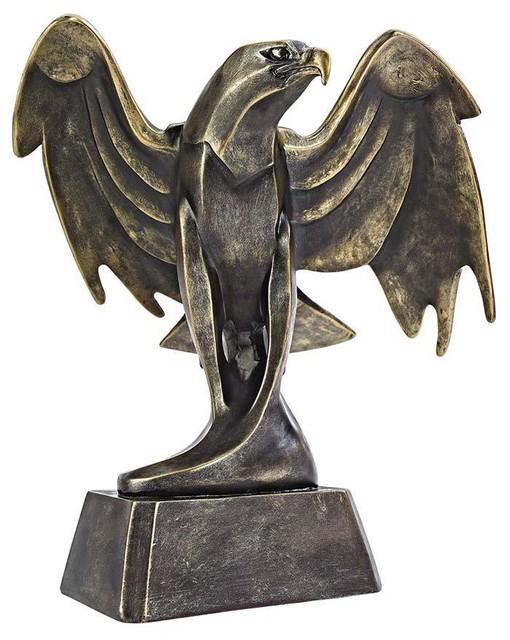Bronze Finish Art Deco Eagle Statue Sculpture