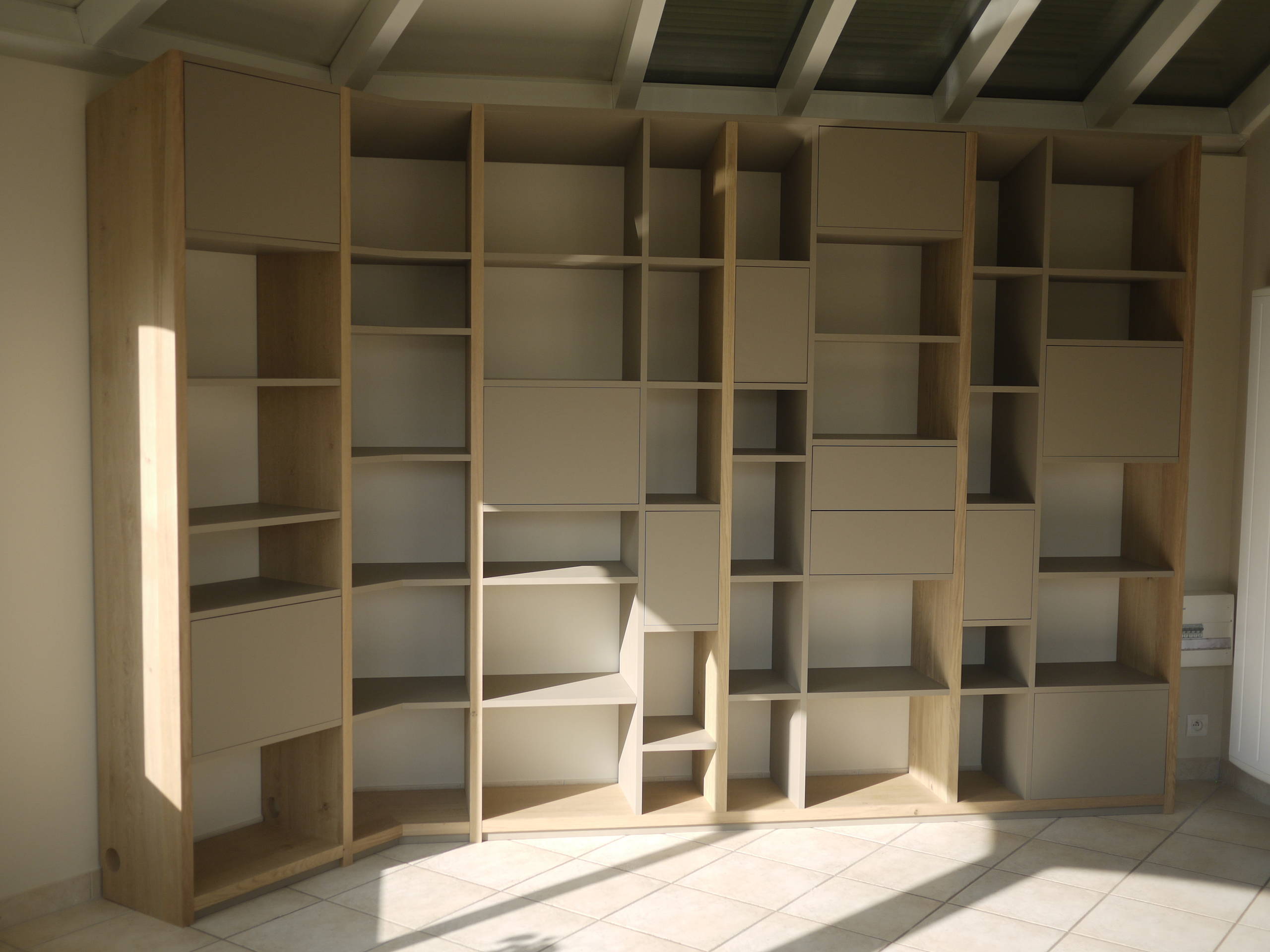 Bibliothèque Chêne et Stratifié Fenix