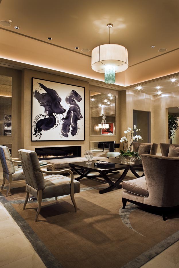 Inspiration for a contemporary living room in Las Vegas.