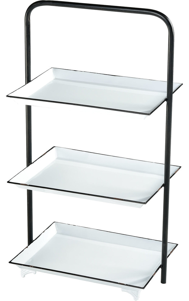 STERLING 35110616 26 Metal and Enamel Shelf Transitional Display And Wall Shelves by
