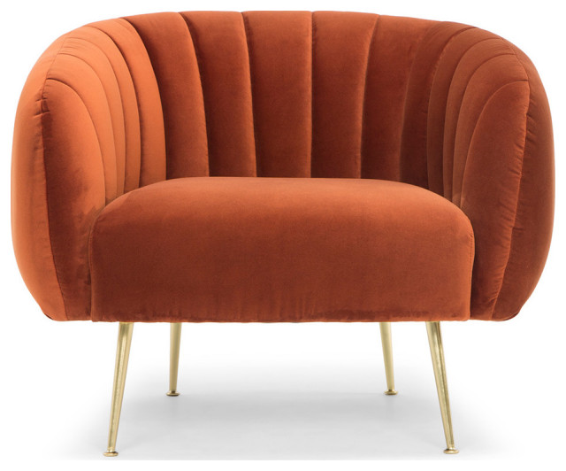 Deveraux Accent Chair Rust Midcentury Armchairs And Accent Chairs