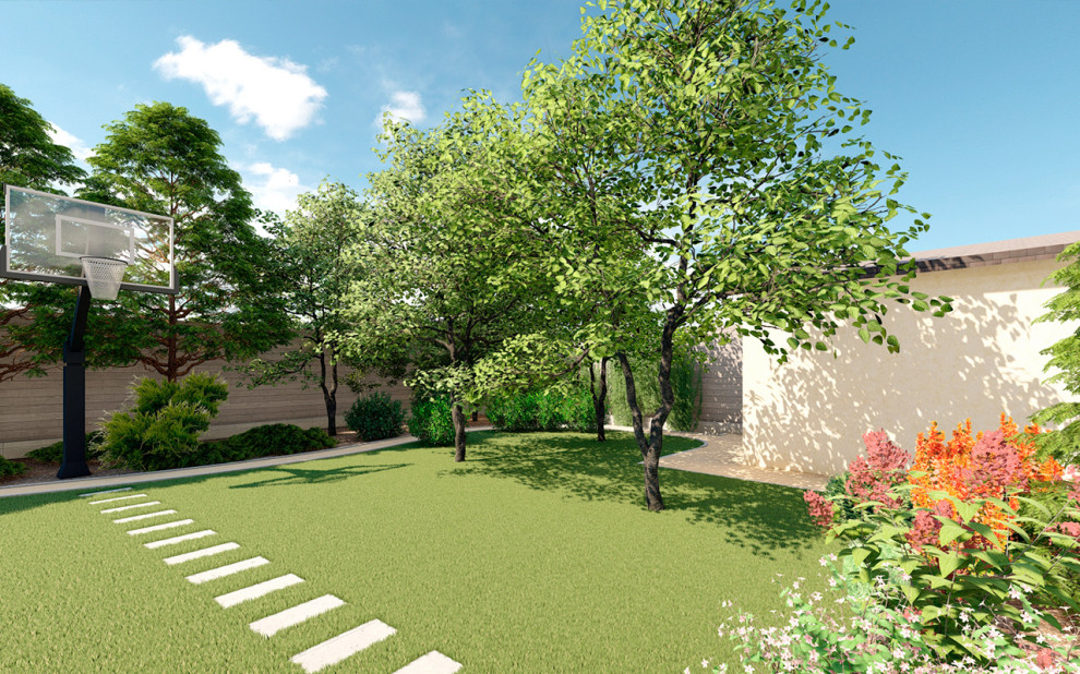 Ландшафтный дизайн частного сада в г. Волжский