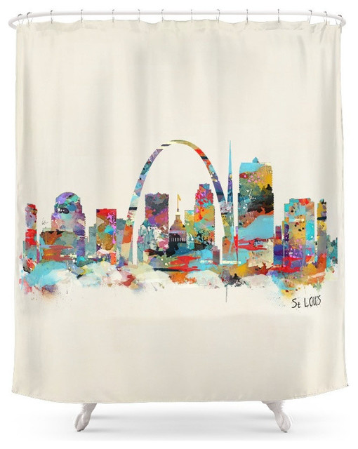 Saint Louis Missouri Skyline Shower Curtain Contemporary