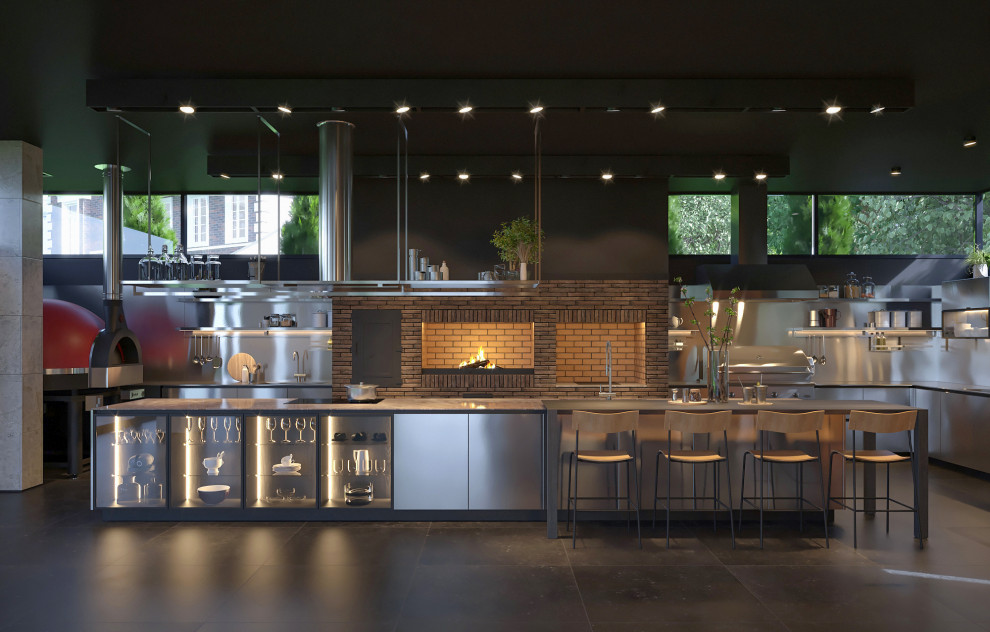 Интерьер павильона летней кухни