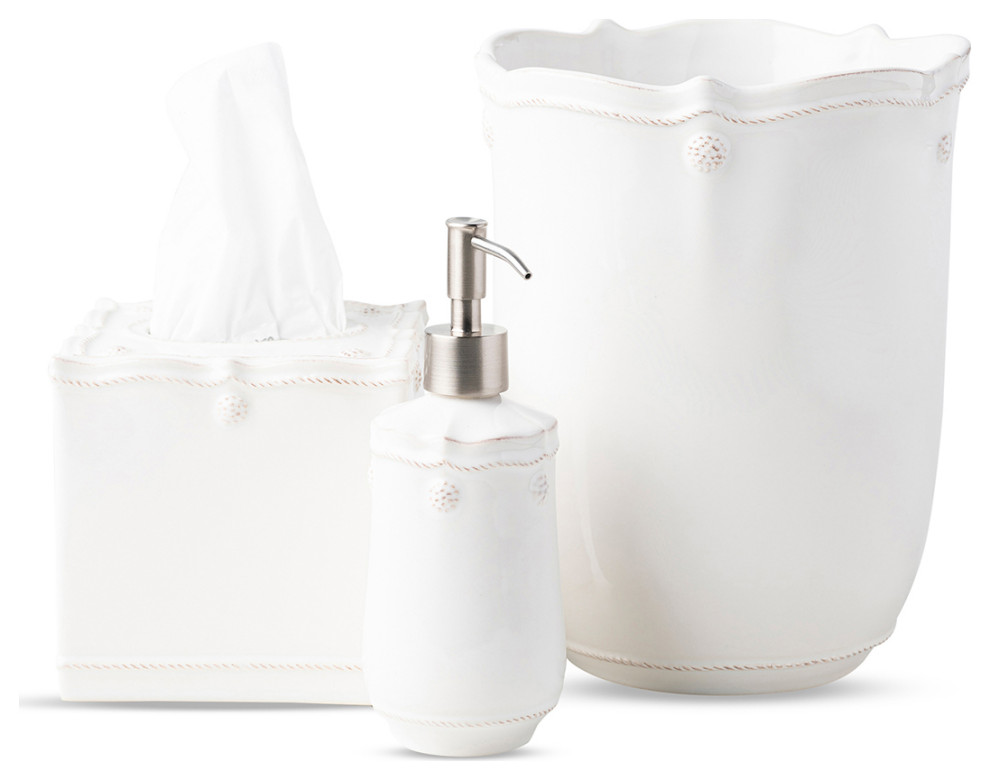 Berry and Thread 3Piece Bath Set Dispenser Tissue Box Cover and