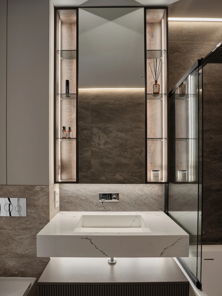 Реализация дизайна-проекта ванной ЖК " Дом на  Дачной "