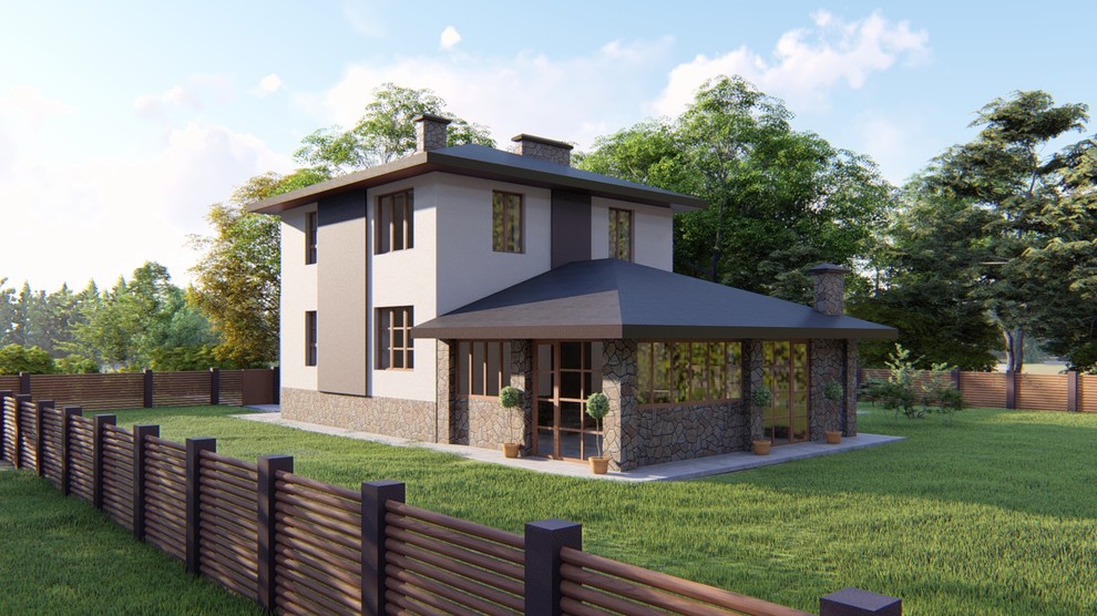 Проект 2-этажного жилого дома в г. Пермь, S=193,9 кв.м