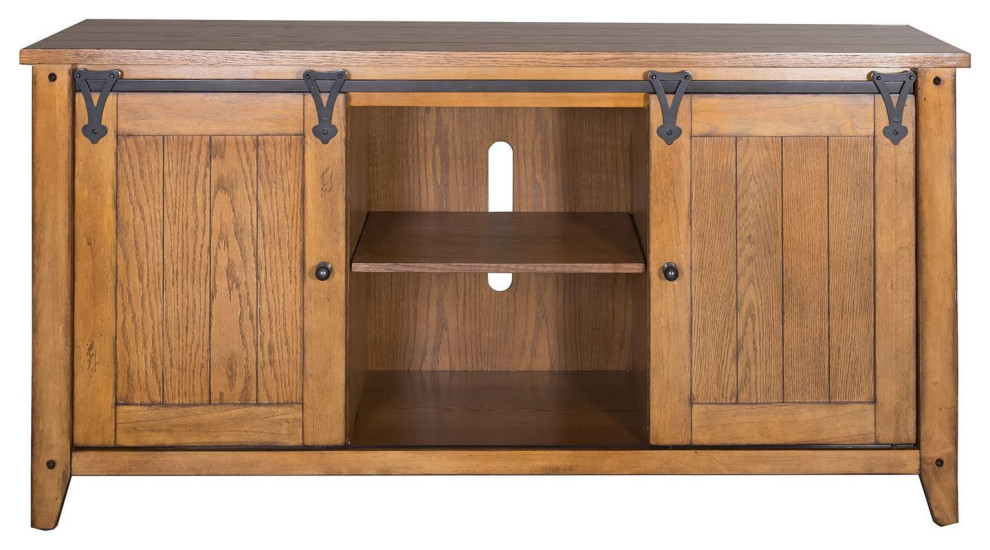 Liberty Furniture Lake House TV Console in Oak Industrial Entertainment Centers And Tv