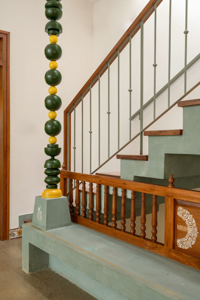 Inspiration for a tropical staircase in Bengaluru.