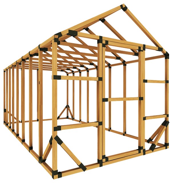 8x16 Standard Storage Shed Kit - Sheds - by E-Z Frame 