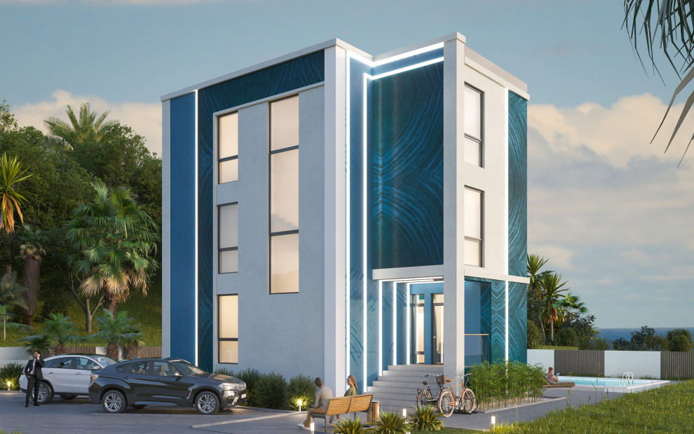 Смелый и яркий дом на берегу черноморского побережья