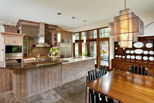 Gourmet Kitchen, Saratoga County contemporary-kitchen