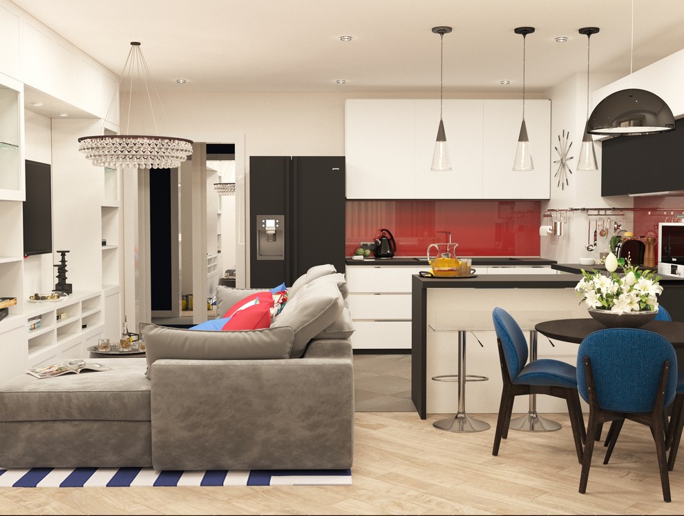 Кухня-столовая-гостиная