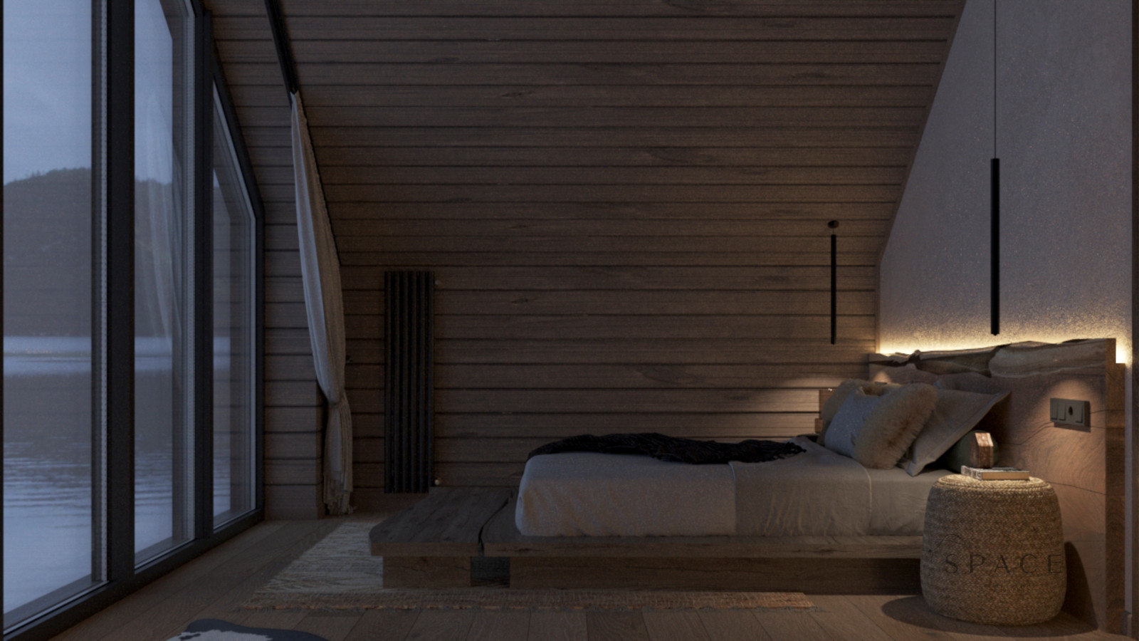 Спальня с видом на реку