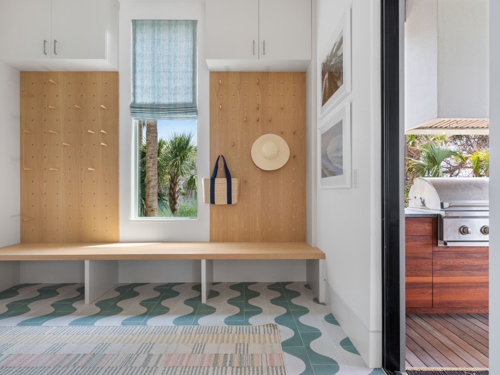 Seaside Refuge Among The Trees - Beach Style - Laundry Room ...