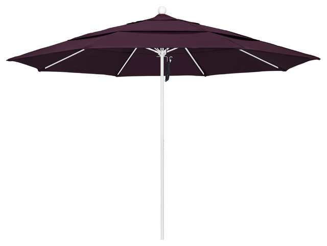 11' Fiberglass Umbrella White, Pacifica, Purple, 11'