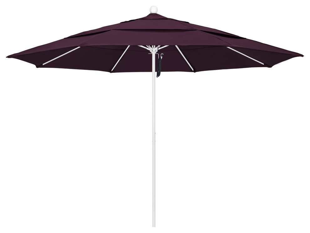 11' Fiberglass Umbrella White, Pacifica, Purple, 11'