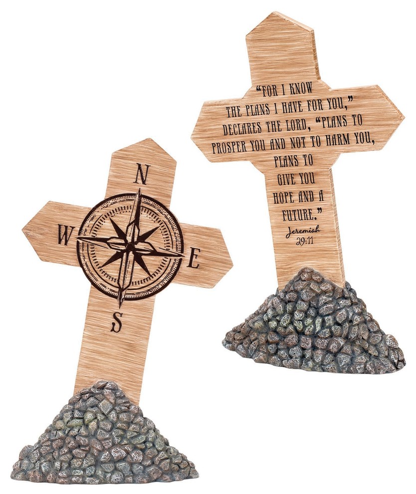 Collectible Figurines Home & Kitchen Dicksons Resin Tabletop Cross with