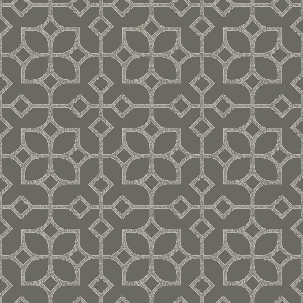 Maze Gray Tile Wallpaper Bolt