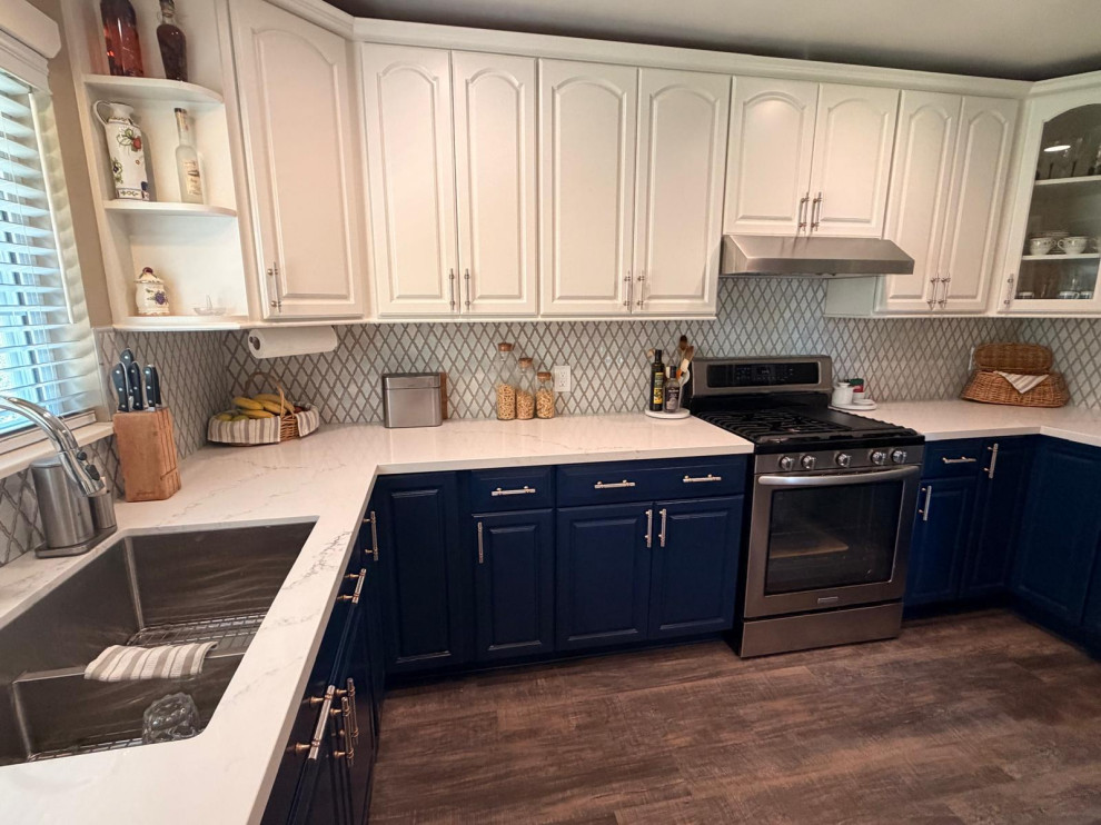 Timeless, Bright, Classic Design With A Sophisticated Two Tone Cabinet Scheme. Kitchen Remodel by Pinnacle Design and Build project photo 2